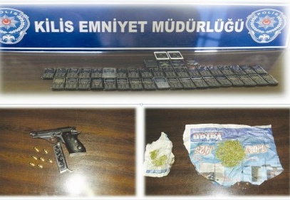 Kaçakçılık operasyonunda silah ve uyuşturucu ele geçirildi