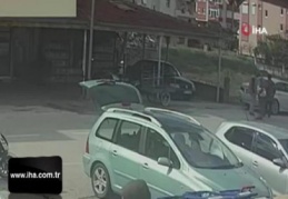 Kaçan klima hırsızını adeta uçarak yakaladı