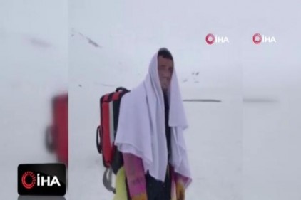 Kaçkar Dağları&#039;ndaki yaralı dağcı böyle kurtarıldı