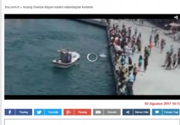 Kadıköy'de denize düşen kadını vatandaşlar kurtardı