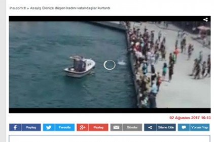 Kadıköy&#039;de denize düşen kadını vatandaşlar kurtardı