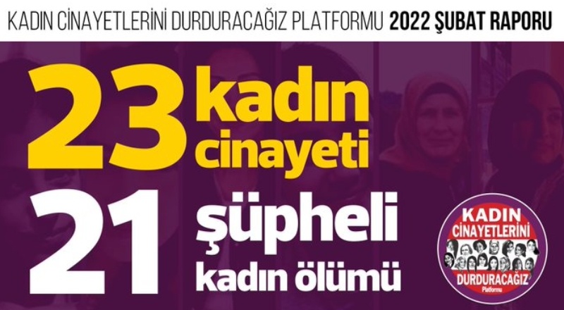 Kadın Cinayetlerini Durduracağız Platformu: Şubat ayında 23 kadın öldürüldü, 21 kadın şüpheli şekilde ölü bulundu