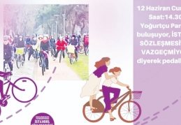Kadınlar, İstanbul Sözleşmesi için 12 Haziran’da pedal çevirecek
