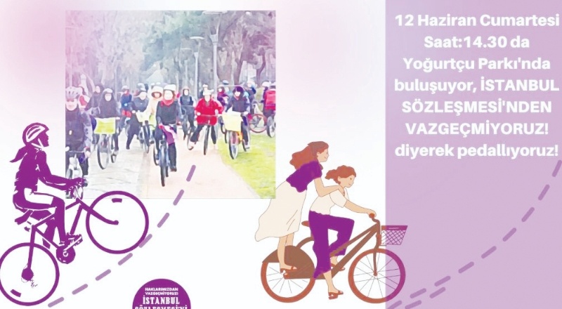 Kadınlar, İstanbul Sözleşmesi için 12 Haziran’da pedal çevirecek