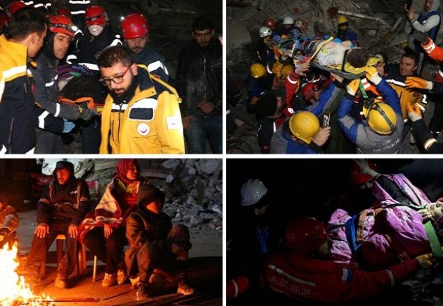 Kahramanmaraş merkezli en büyüğü 7,7 olan depremler, 10 ili vurdu: Saatler sonra enkazdan çıkarıldılar