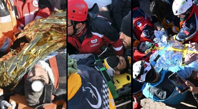 Kahramanmaraş'ta ve Adıyaman'da üç kişi enkazdan sağ kurtarıldı