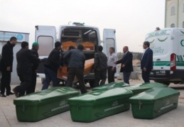 Kahramanmaraş'taki feci kazada ölen 9 kişinin cenazeleri Gaziantep’e getirildi