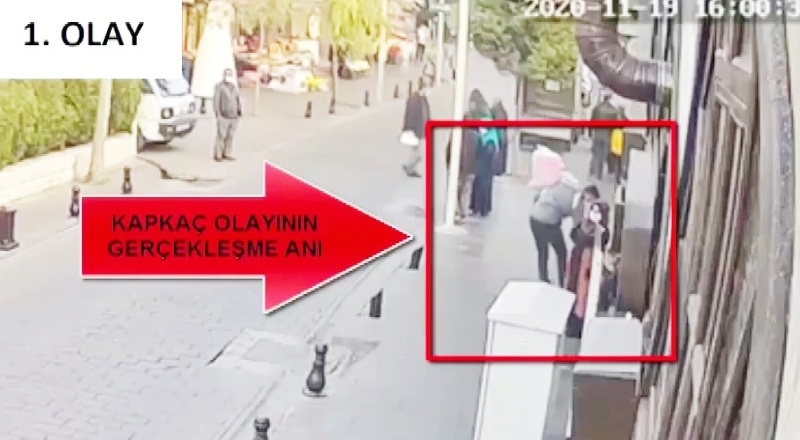 Kapkaççı önce güvenlik kameralarına sonra polise yakalandı