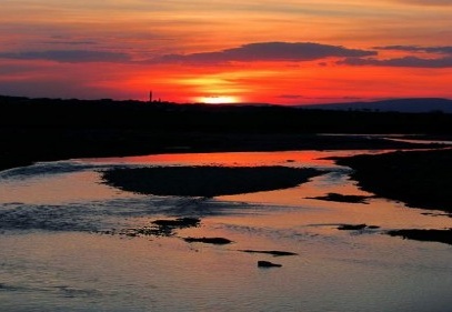 Karasu Çayı’nda gün batımı
