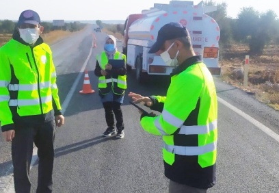 Karayollarında denetim yapılıyor