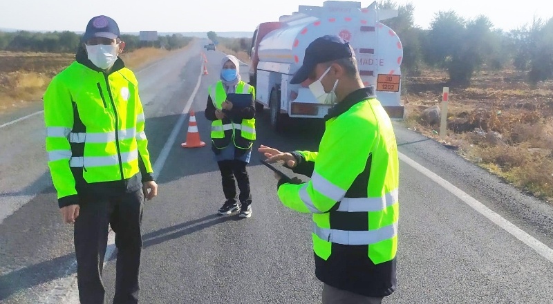 Karayollarında denetim yapılıyor