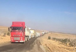 Karkamış kapısında 8-10 kilometre TIR kuyruğu..