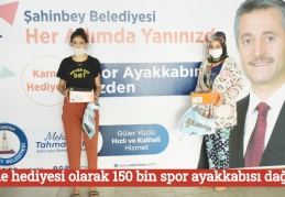 Karne hediyesi olarak 150 bin spor ayakkabısı dağıtıldı