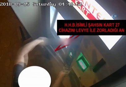 Kart dolum otomatlarında 26 günde 12 kere hırsızlık yaptı