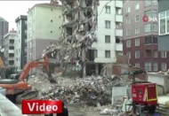 Kartal'daki Yunus apartmanında yıkım devam ediyor