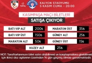 Kasımpaşa maçının biletleri satışa çıktı