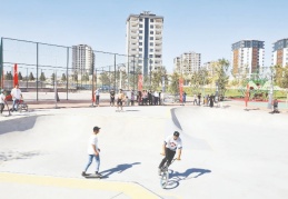 Kaykay, paten, skooter, bisiklet alanı Skate Park, tamamlandı