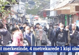 Kent merkezinde, 4 metrekarede 1 kişi olacak