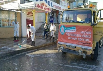 Kentin en ücra noktaları dezenfekte edildi