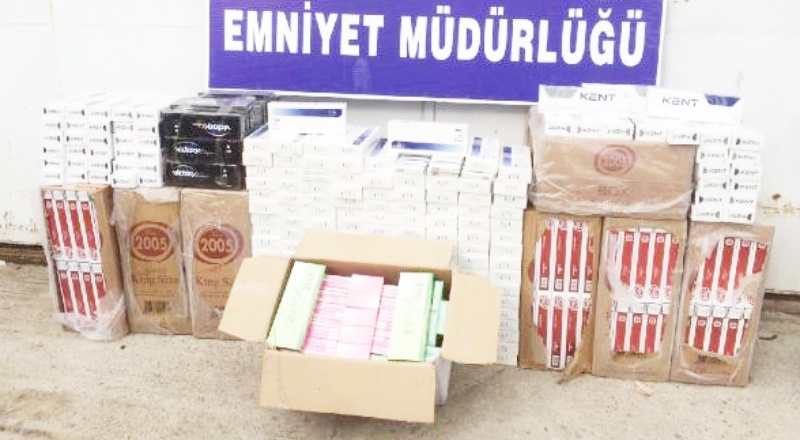 Kilis’te 7 bin 500 paket kaçak sigara ele geçirildi