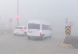 Kilis'te yoğun sis etkili oldu