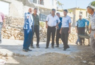 Kilit parke taşı döşeme çalışmalarını incelendi