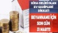 Kira beyannamesi için son gün 31 Mart