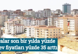 Kiralar son bir yılda yüzde 18, ev fiyatları yüzde 35 arttı