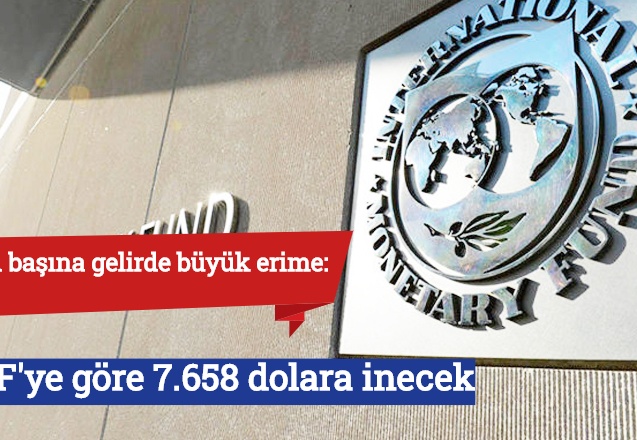 Kişi başına gelirde büyük erime: IMF'ye göre 7.658 dolara inecek