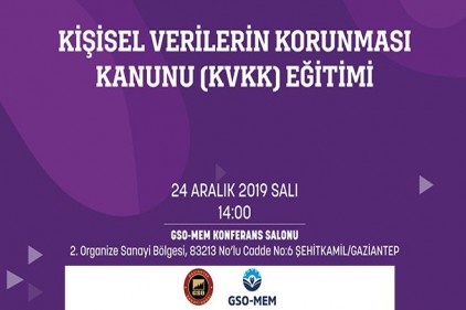 “Kişisel Verilerin Korunması Kanunu Eğitimi” verilecek
