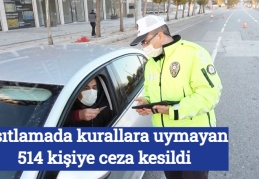 Kısıtlamada kurallara uymayan 514 kişiye ceza kesildi