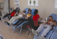 Kızılay aracı kan topluyor