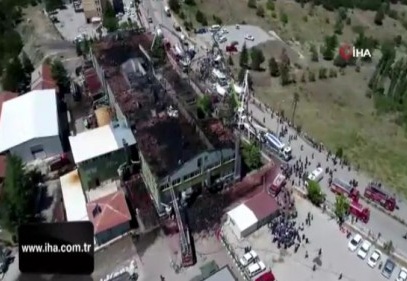 Konya'daki silah fabrikasındaki yangın söndürüldü