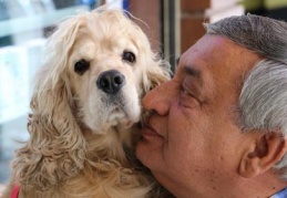 Köpeğine kavuştu
