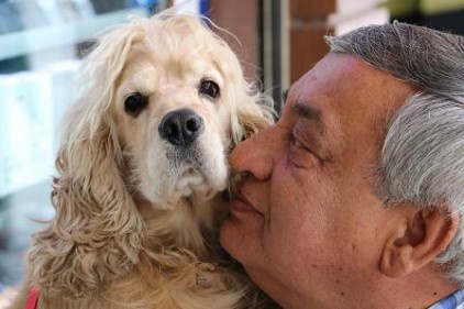Köpeğine kavuştu