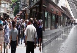 Korona virüs tedirginliği sokaklara böyle yansıdı