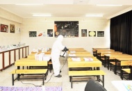 Köy okullarının tamamı dezenfekte edildi