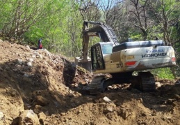 Köylüler gözyaşları içinde ağaçların sökülmesini izliyor"