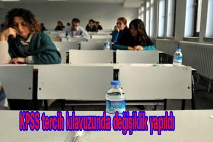 KPSS tercih kılavuzunda değişiklik yapıldı