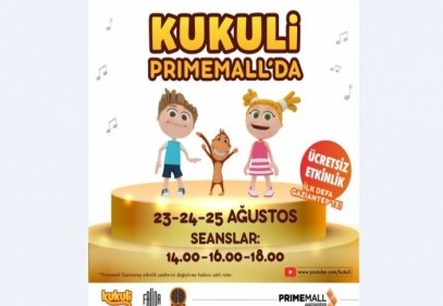 Kukuli ve arkadaşları Primemall’a geliyor