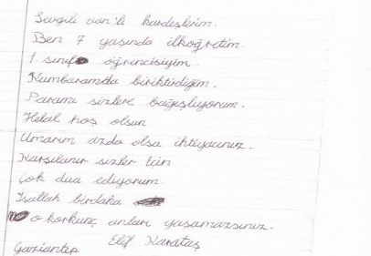 Kumbarasındaki parayı Van’a gönderdi 