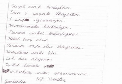 Kumbarasındaki parayı Van’a gönderdi 