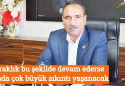 Kuraklık bu şekilde devam ederse gıdada çok büyük sıkıntı yaşanacak