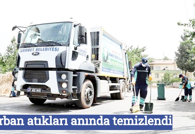 Kurban atıkları anında temizlendi
