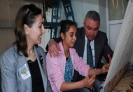 Kursiyerleri ziyaret etti