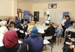 Kursiyerlerin, kan şekeri ve vücut yağ ölçümü yapıldı