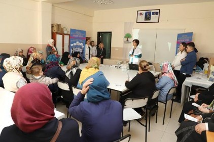 Kursiyerlerin, kan şekeri ve vücut yağ ölçümü yapıldı