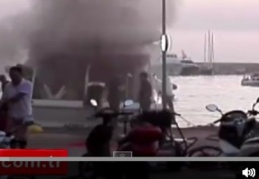 Kuşadası’nda lüks yatta yangın