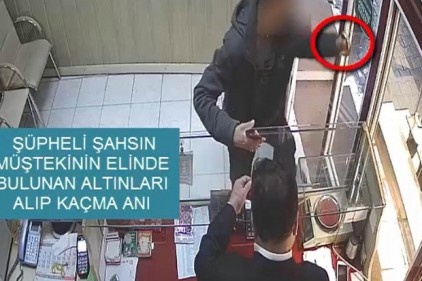 Kuyumcu hırsızı kameraya yakalandı