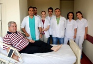 Leğen kemiğinden çene nakledildi 